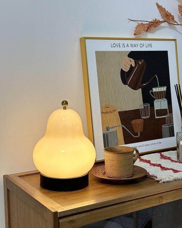 Pear Built In Battery Table Lamp