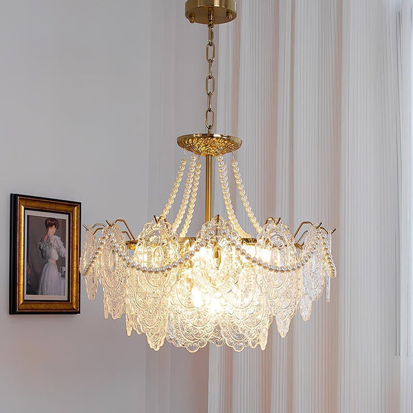 Pearls Glass Chandelier