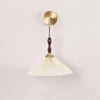 Pleated Wooden Wall Lamp