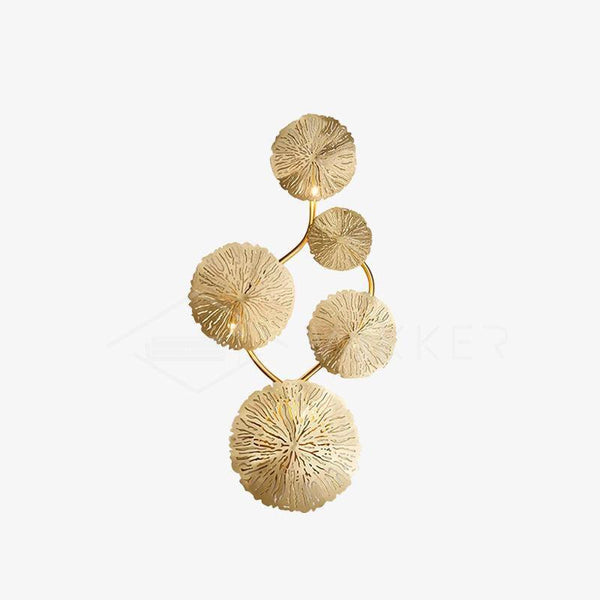 Pure Copper Lotus Leaf Wall Sconce