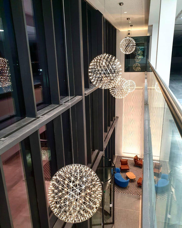 Gold Spark Ball Pendant Light
