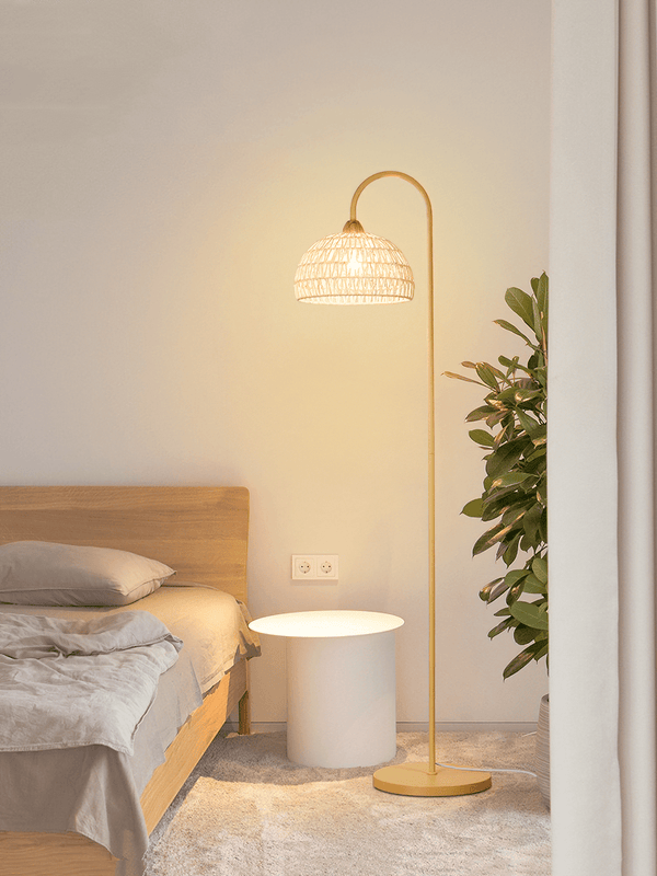 Rattan Arch Floor Lamp