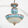 Retro Floral Resin Pendant Light