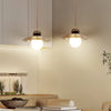 Ribbed Floral Pendant Light with Cognac Lotus Shade for Dining Room and Kitchen Island