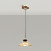 Ribbed Floral Pendant Light with Cognac Lotus Shade for Dining Room and Kitchen Island