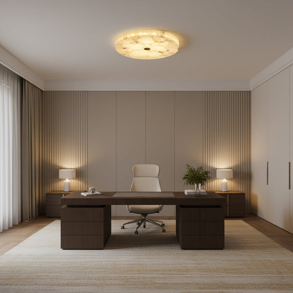 round-mosaic-alabaster-ceiling-lamp