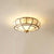 Round Textured Glass Ceiling Light