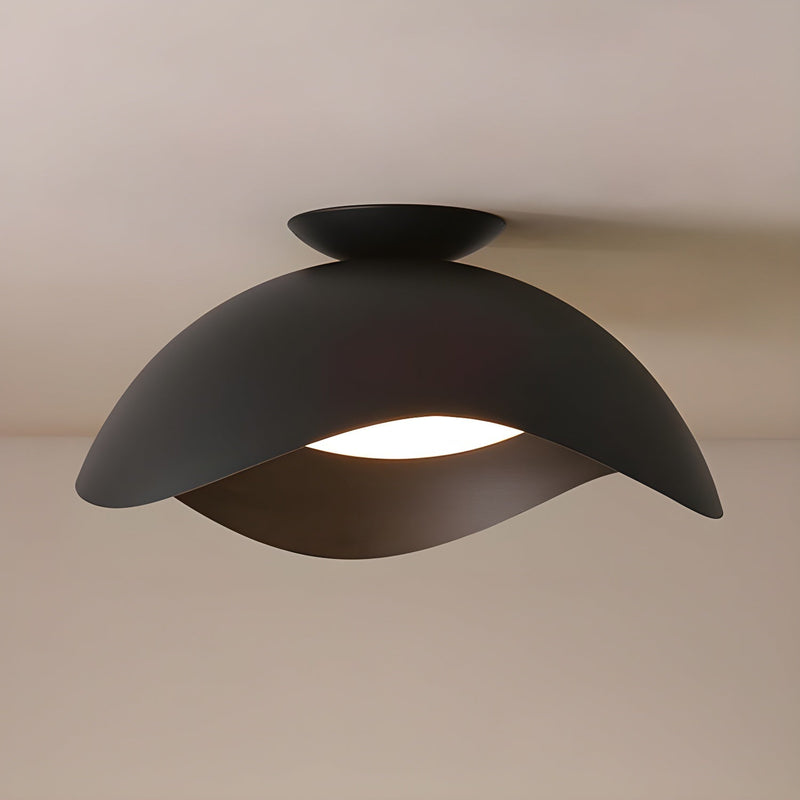 Serene Wave Ceiling Light in a modern black finish