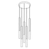 Shine Vertical Plumage Suspension