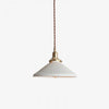 Art Deco Porcelain Pendant Light with Brass Fittings for Kitchen Island and Dining Room