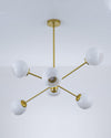 Staggered Glass 6 Light Chandelier