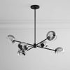 Staggered Glass 6 Light Chandelier