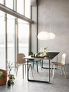 Steamed Bun Glass Pendant Light – Modern White Designer Ceiling Lamp