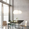 Steamed Bun Glass Pendant Light – Modern White Designer Ceiling Lamp