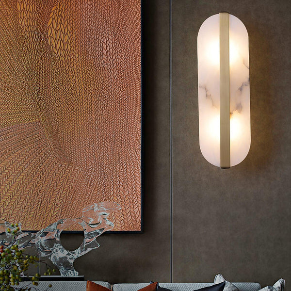 Stone Wall Alabaster Led Sconce