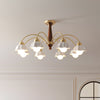 Swedish Modern Brass Chandelier
