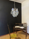 Vintage Murano Iridescent Glass Disks Chandelier