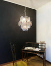 Vintage Murano Iridescent Glass Disks Chandelier