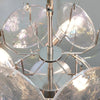 Vintage Murano Iridescent Glass Disks Chandelier