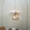 Vintage Murano Iridescent Glass Disks Chandelier