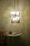 Vintage Murano Iridescent Glass Disks Chandelier