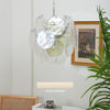 Vintage Murano Iridescent Glass Disks Chandelier