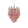 Vintage Murano Pink Glass Petals Chandelier 1
