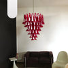 Vintage Murano Red Glass Petals Chandelier
