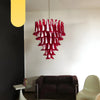 Vintage Murano Red Glass Petals Chandelier
