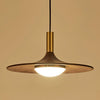 Walnut Wood Dish Pendant Light