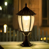 Black Vintage Outdoor Solar Fence Post Lights Li002156