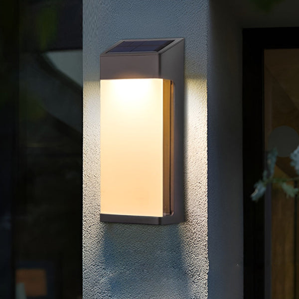 Rectangular Led Outdoor Solar Sconce Light