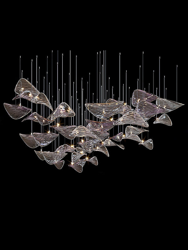 Wave Leaf Gasolier Floating Chandelier