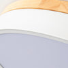 White Round Wooden Ceiling Lamp