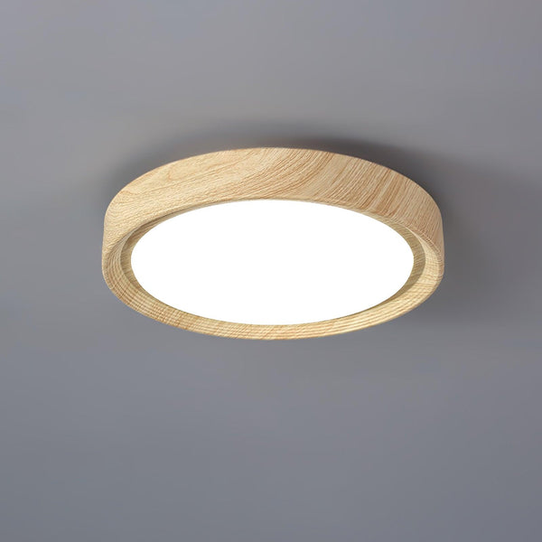 Wood Grain Round Ceiling Lamp