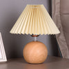 Wooden Pleated Table Lamp
