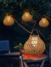 Woven Sphere Solar Lantern Outdoor Lamp