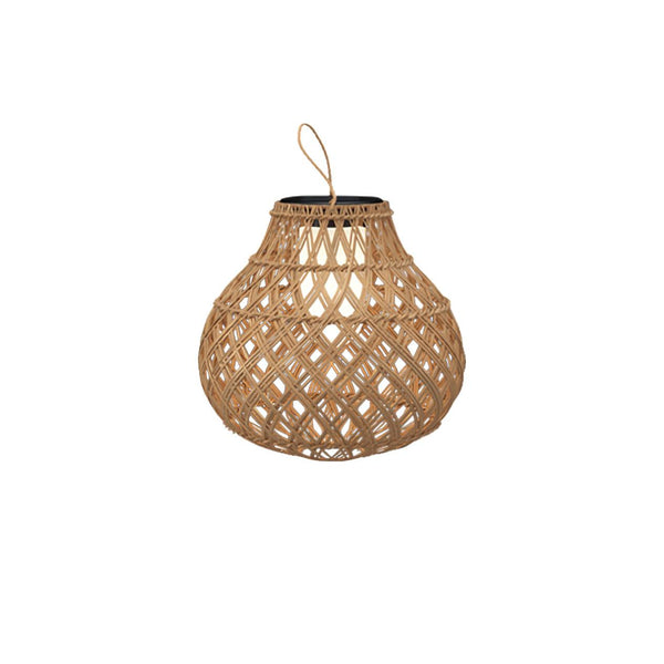 Woven Sphere Solar Lantern Outdoor Lamp