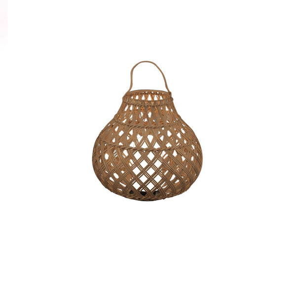 Woven Sphere Solar Lantern Outdoor Lamp