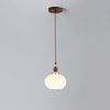 Yisi Po Pendant Light in Black Walnut and Glass, Modern Minimalist Hanging Lamp for Dining and Living Areas