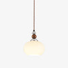 Yisi Po Pendant Light in Black Walnut and Glass, Modern Minimalist Hanging Lamp for Dining and Living Areas
