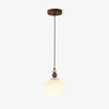 Yisi Po Pendant Light in Black Walnut and Glass, Modern Minimalist Hanging Lamp for Dining and Living Areas