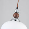 Yisi Po Pendant Light in Black Walnut and Glass, Modern Minimalist Hanging Lamp for Dining and Living Areas