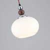 Yisi Po Pendant Light in Black Walnut and Glass, Modern Minimalist Hanging Lamp for Dining and Living Areas