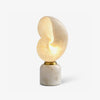 alabaster brass shell table lamp
