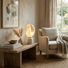 alabaster brass shell table lamp