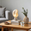 alabaster brass shell table lamp