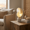 alabaster brass shell table lamp