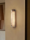 alabaster ribbed wall sconce led