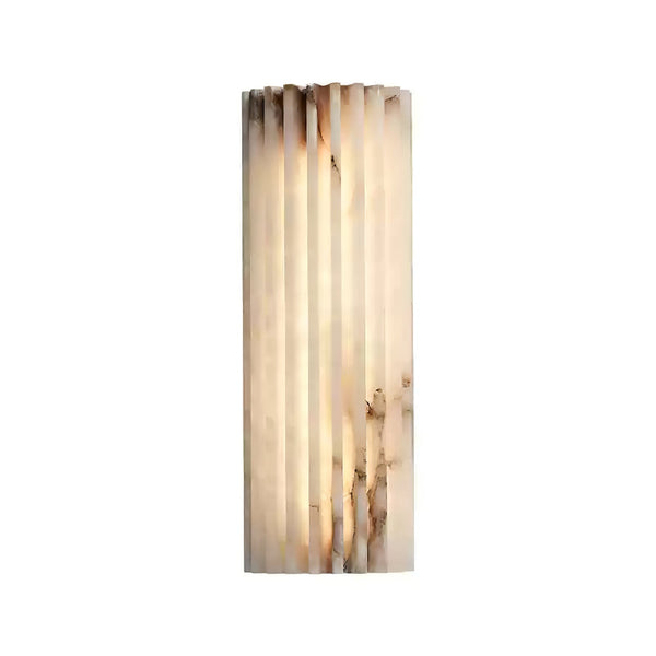 alabaster ribbed wall sconce led